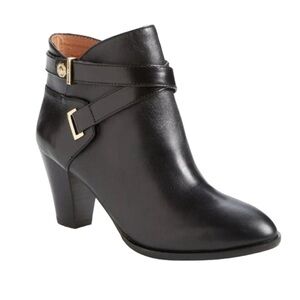 Louise et Cie Lo Ranier Black Leather Ankle Bootie Size 10